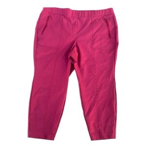 Lane Bryant Rose Burgundy Pull On Active Pants Size 22P 22 Petite